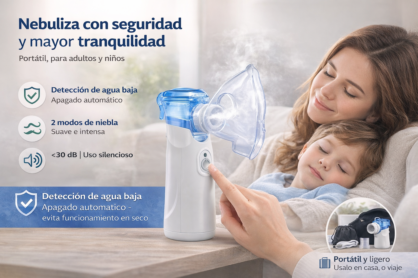 Nebulizador portátil para adultos y niños