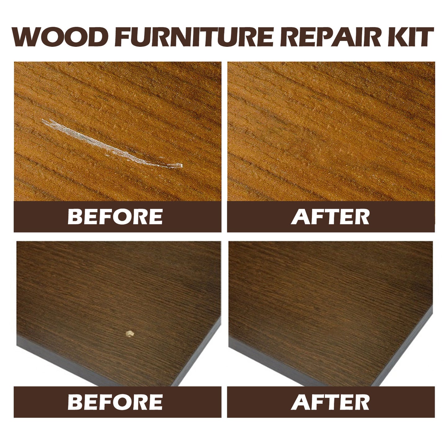 Kit de Reparación de Madera – Pasta Selladora Multicolor (Resistente al Agua)